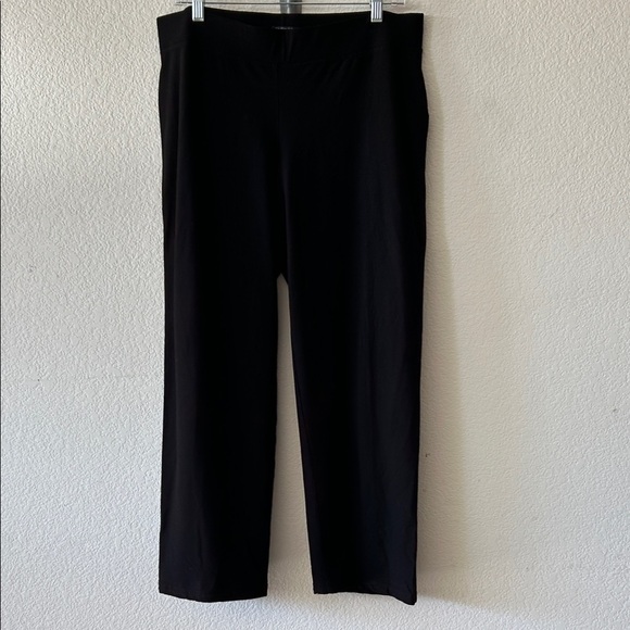 Eileen Fisher  Black Crepe Pants size Petite L - Picture 1 of 3